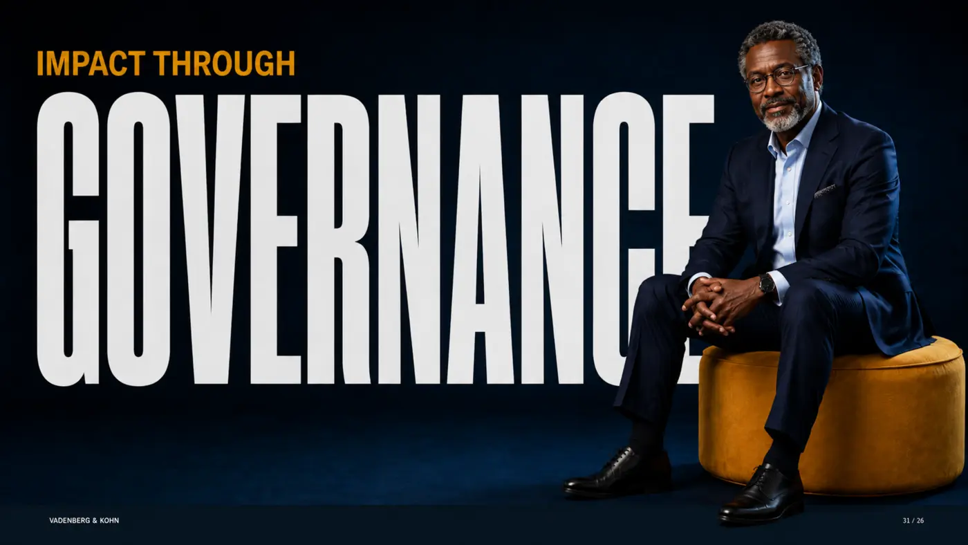 Impact through governance